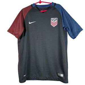 Nike 2016-17 USA Away Stadium Soccer Jersey‎ Kit Youth Medium Black World Cup